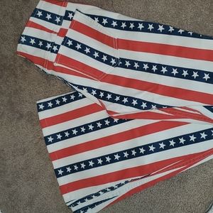 Free People - Limited Stars & Stripes Fitted Flared Pants